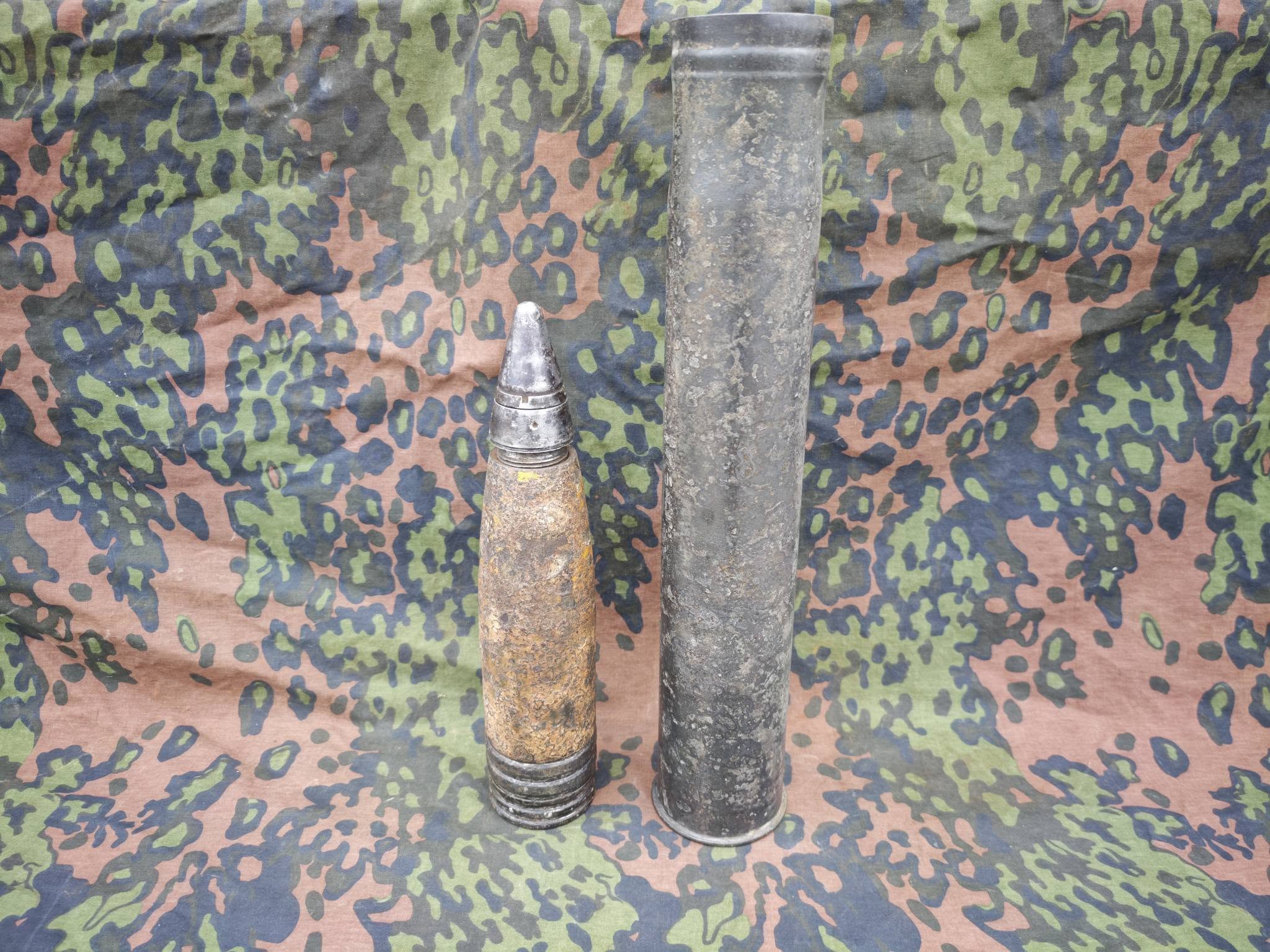 Original German 8.8 cm Flak 18/36/37 Complete Inert Round – 1944 