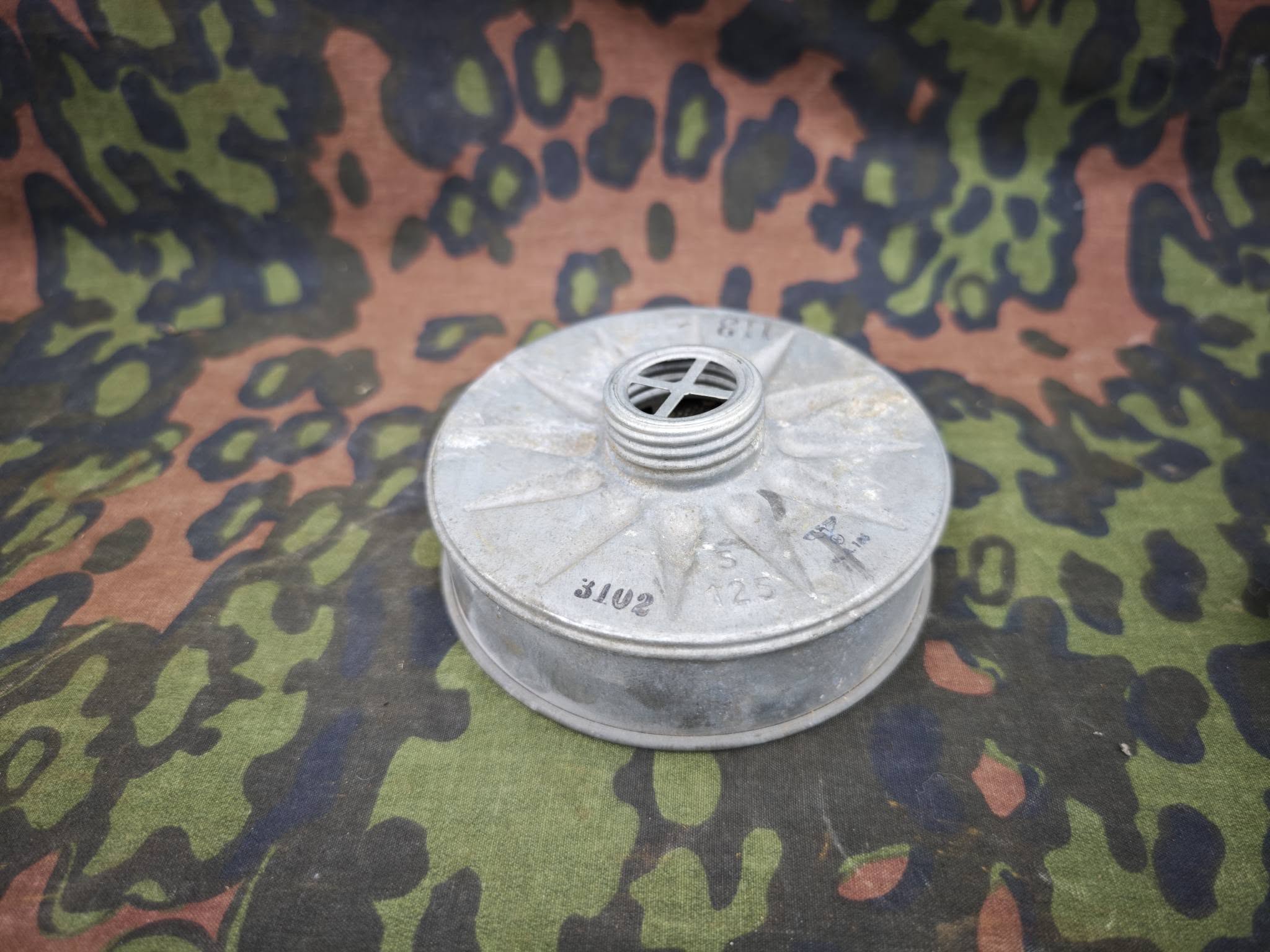 WWII German civilian gas mask filter