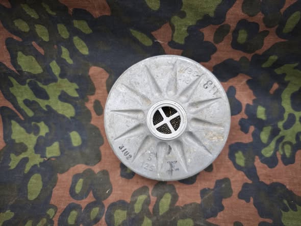 WWII German civilian gas mask filter