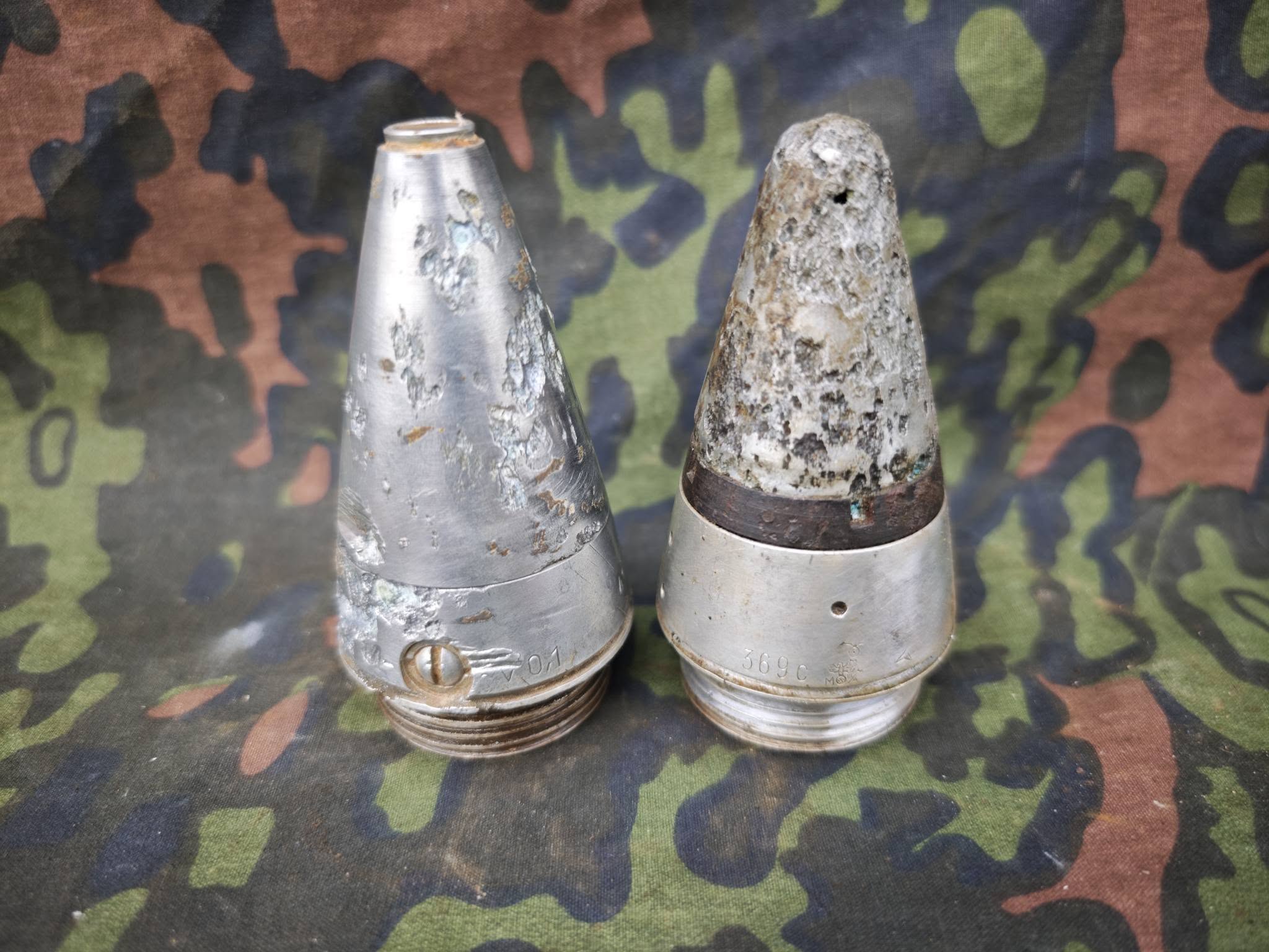 WW2 German AZ23/28 & Zt.Z.S/30 Aluminium Fuzes – Inert Pair