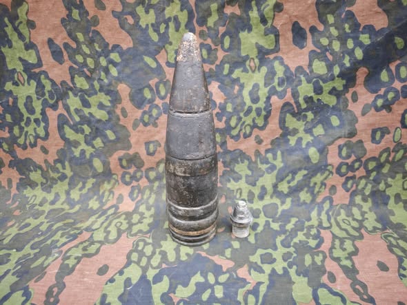 WW2 German 8.8cm KwK 43 Pzgr. APCBC Round – Inert No.3
