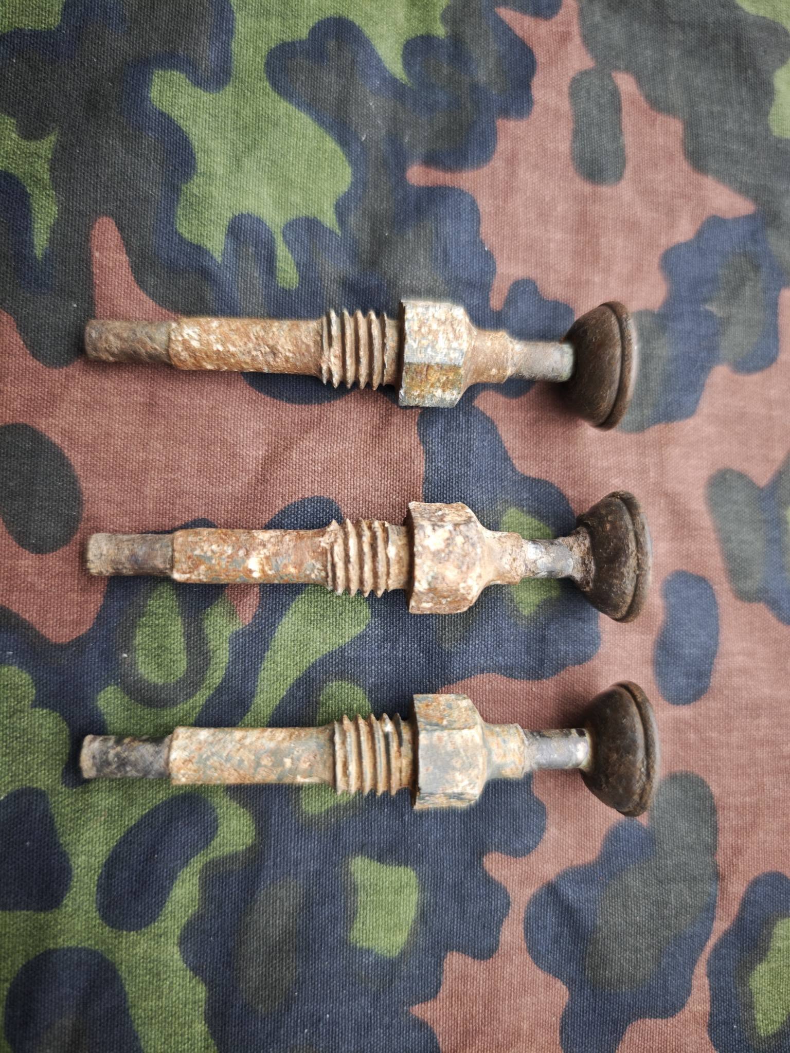 WWI German Mle 1916 Artillery Fuzes – 3 Pieces