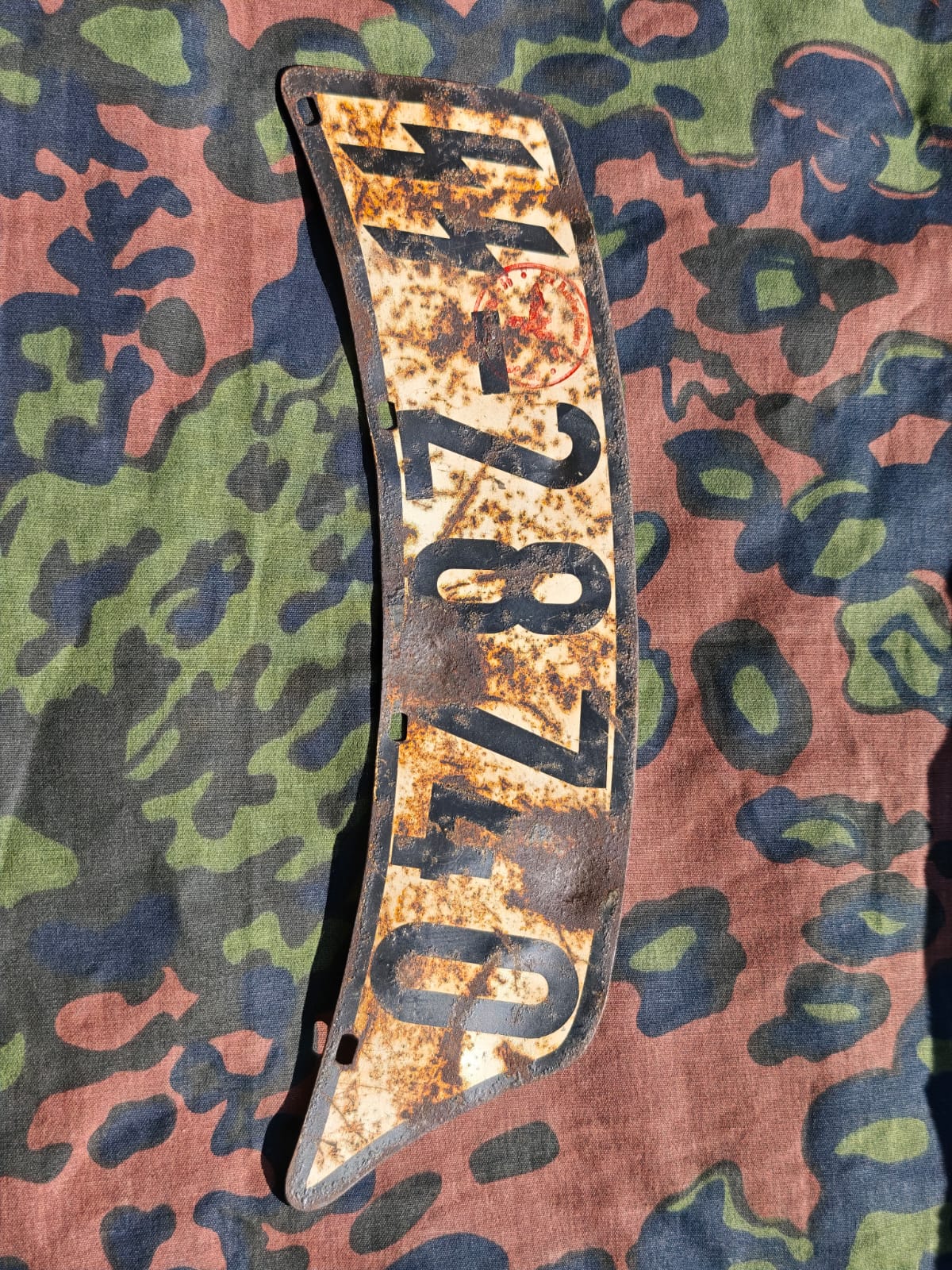Early SS Motorcycle License Plate