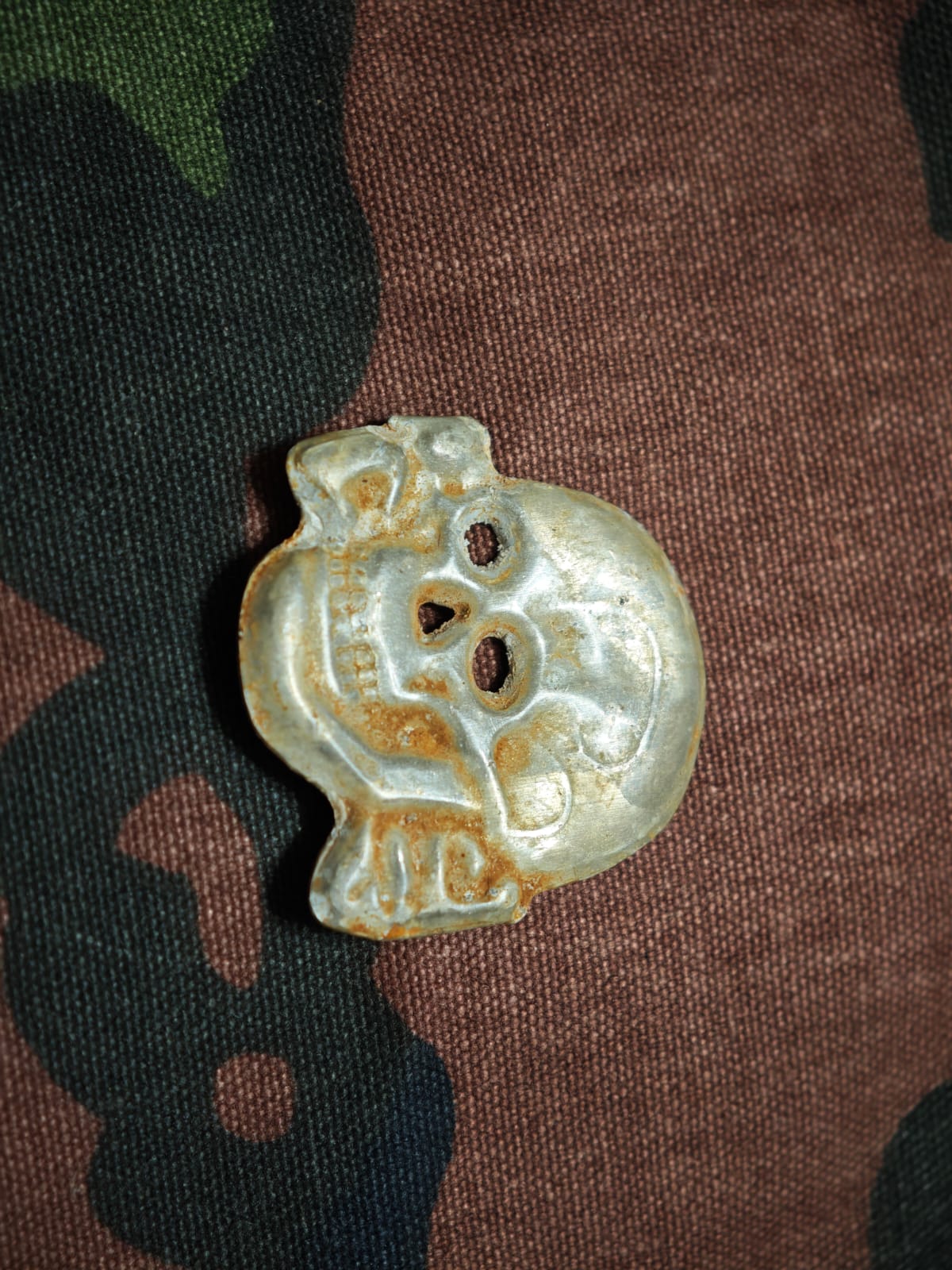 Latvian-Made Waffen-SS Aluminium Skull – Totenkopf