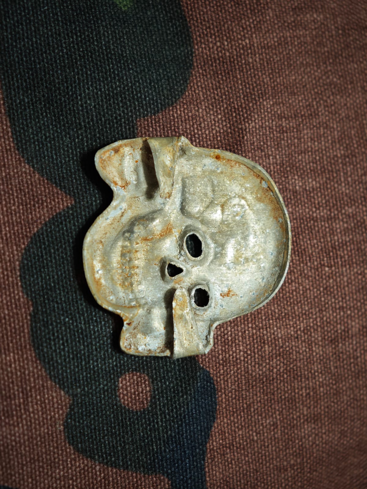 Latvian-Made Waffen-SS Aluminium Skull – Totenkopf