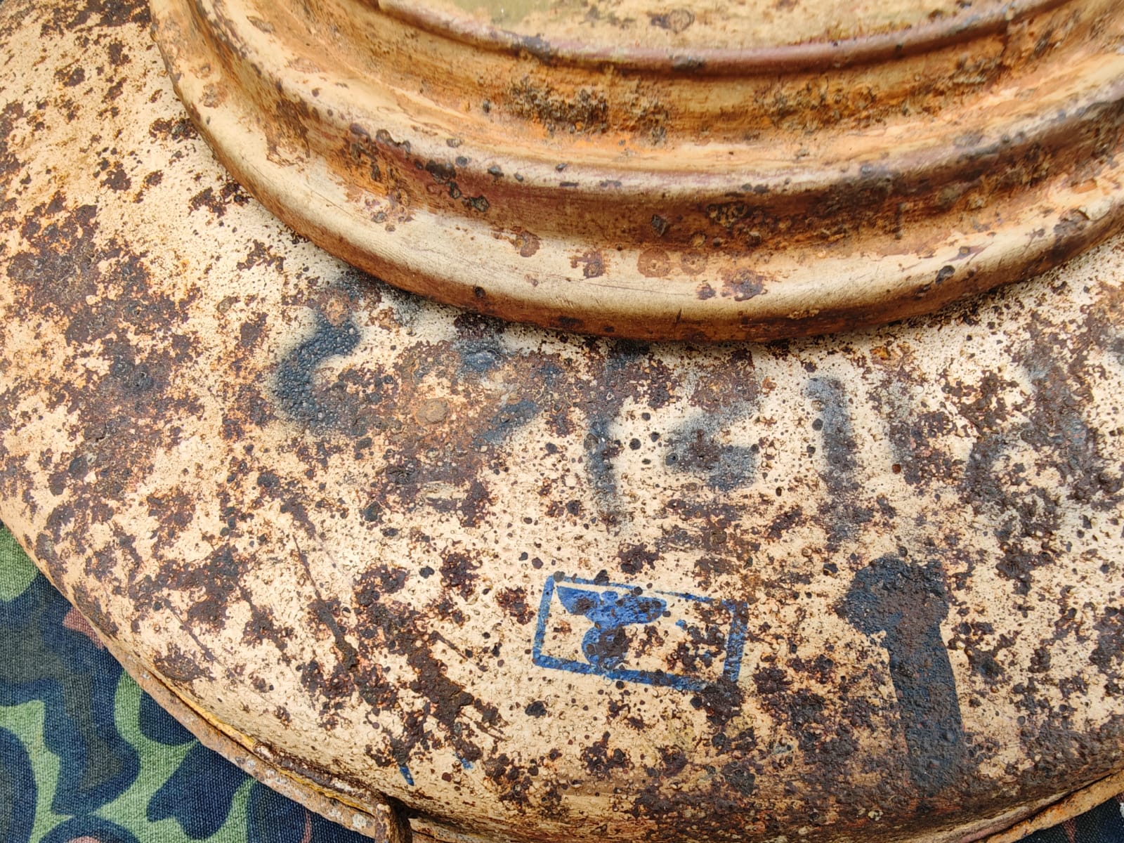 Original WWII German T.Mi.43 (Tellermine 43) anti-tank mine.