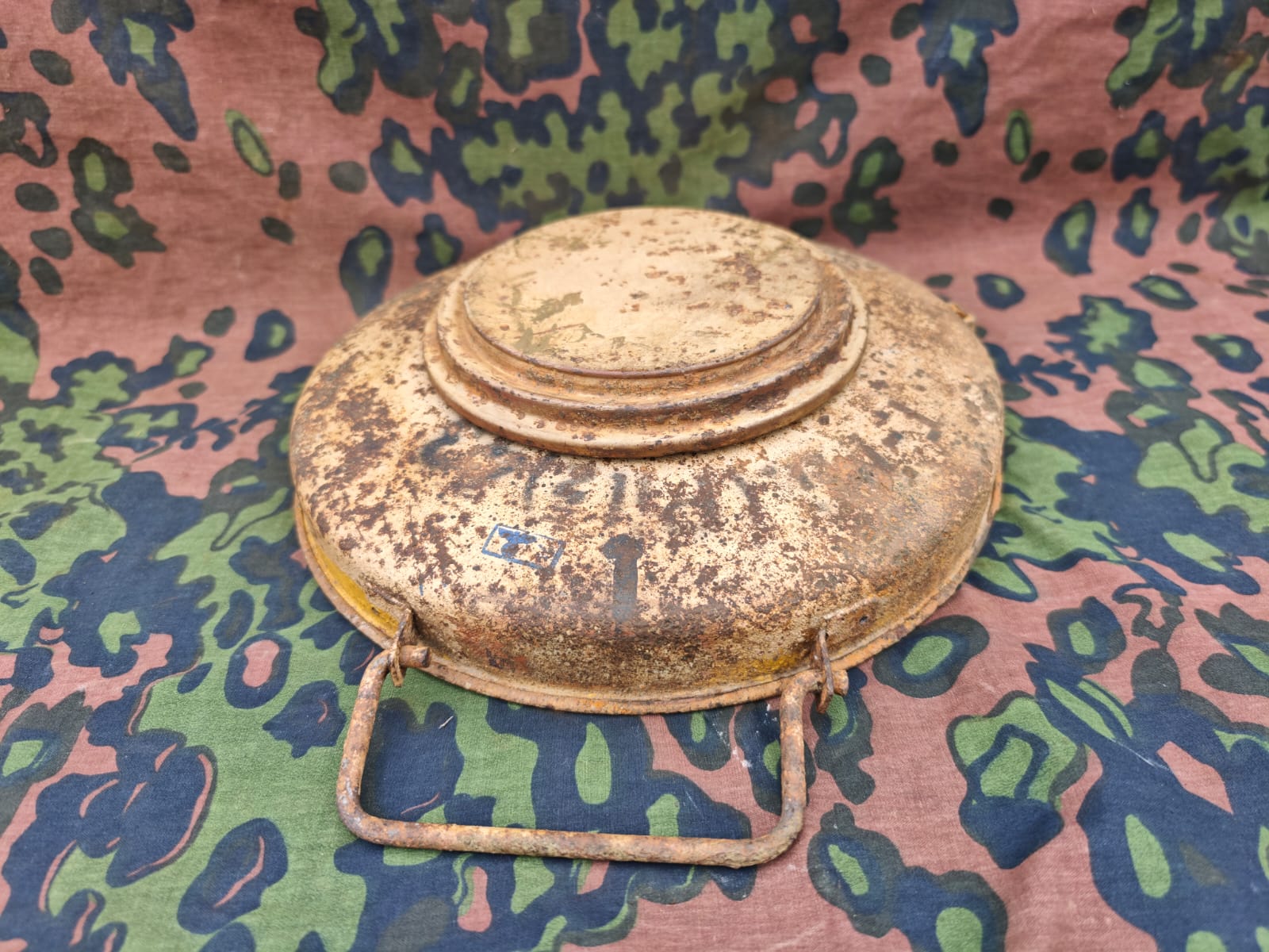 Original WWII German T.Mi.43 (Tellermine 43) anti-tank mine.