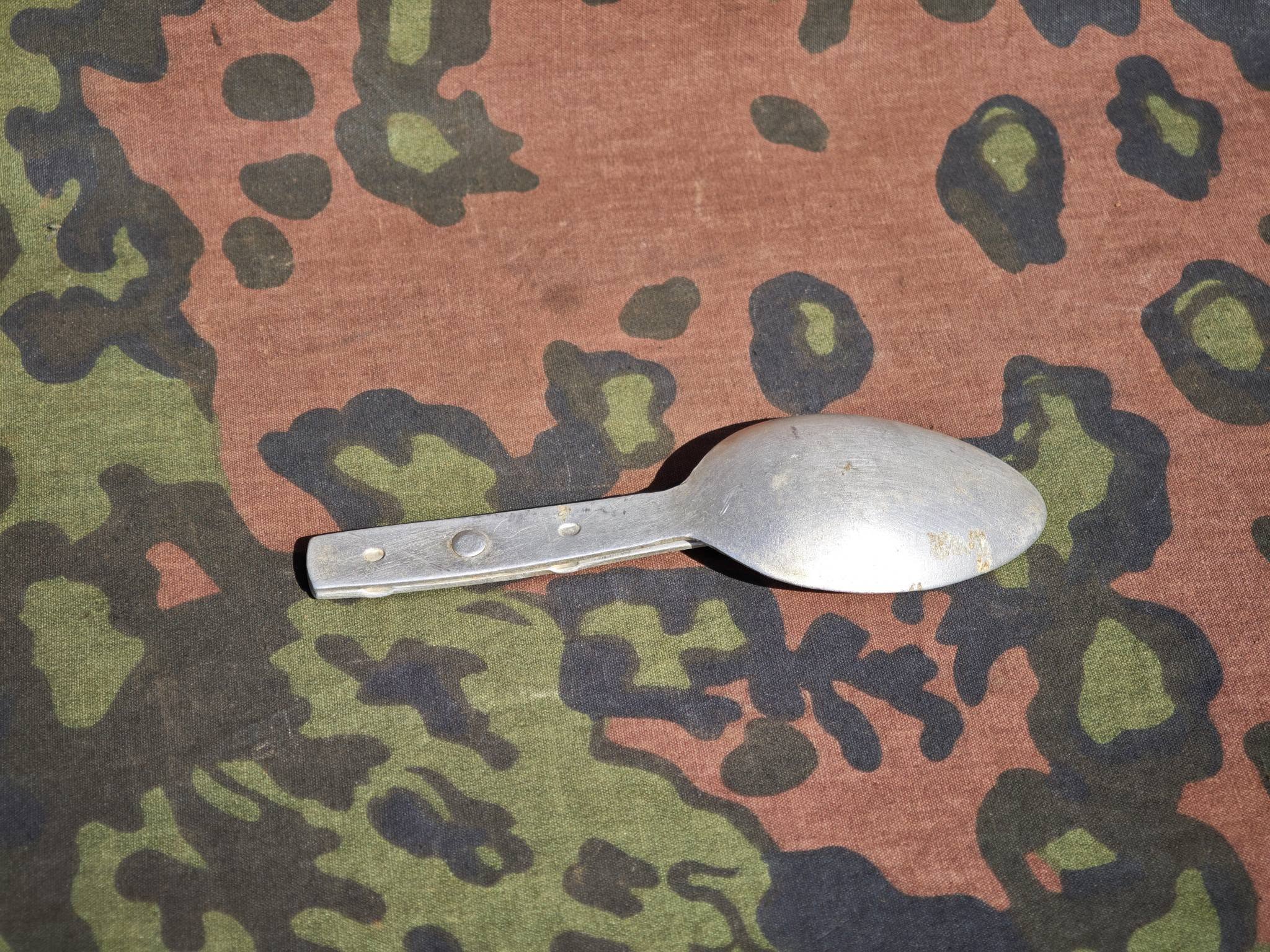 Original German WWII Folding Aluminium Cutlery Set