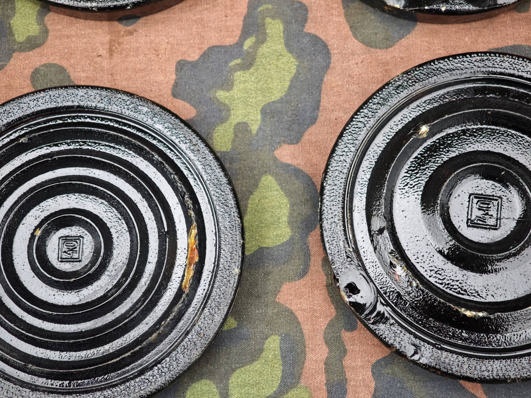 Original WWII German Glass 43 Lids