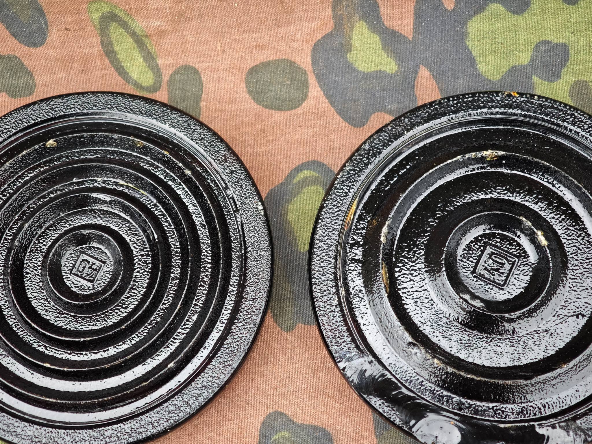 Original WWII German Glass 43 Lids