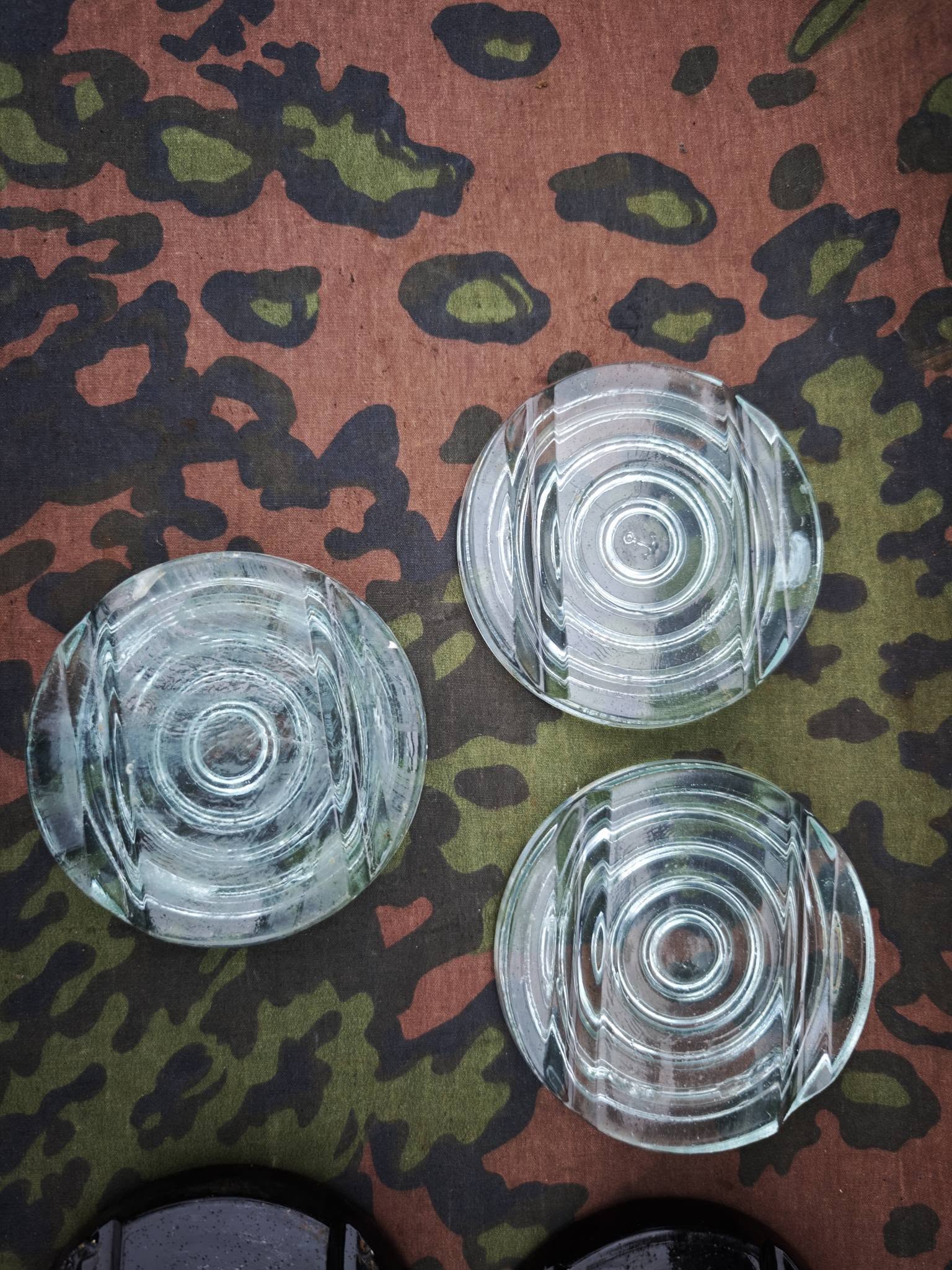 Original WWII German Glass 43 Lids
