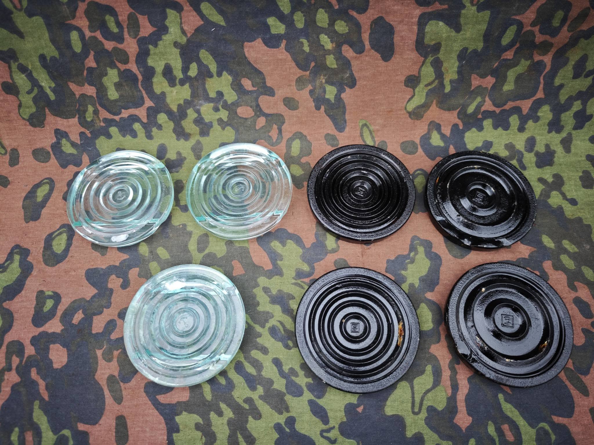 Original WWII German Glass 43 Lids