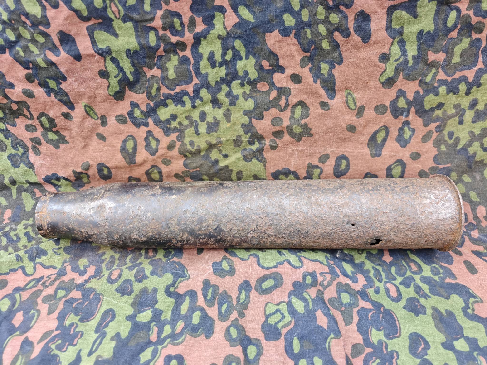 WWII German 7.5 cm KwK 42 Steel Cartridge Case – Ground-Dug Relic