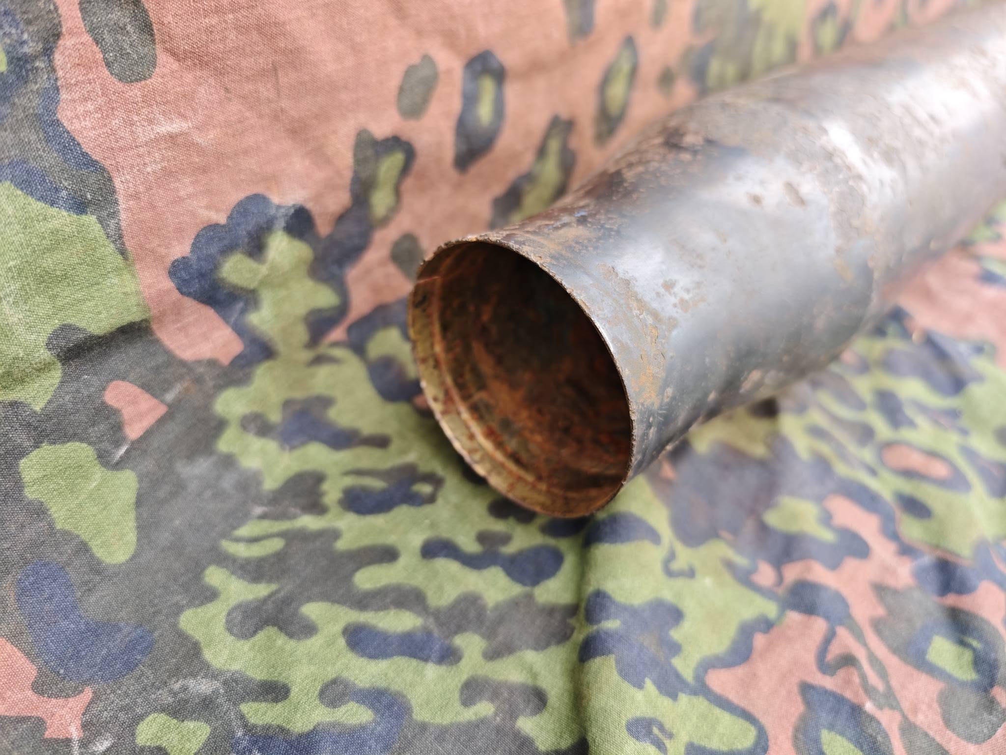 WWII German 7.5 cm KwK 42 Steel Cartridge Case – Ground-Dug Relic