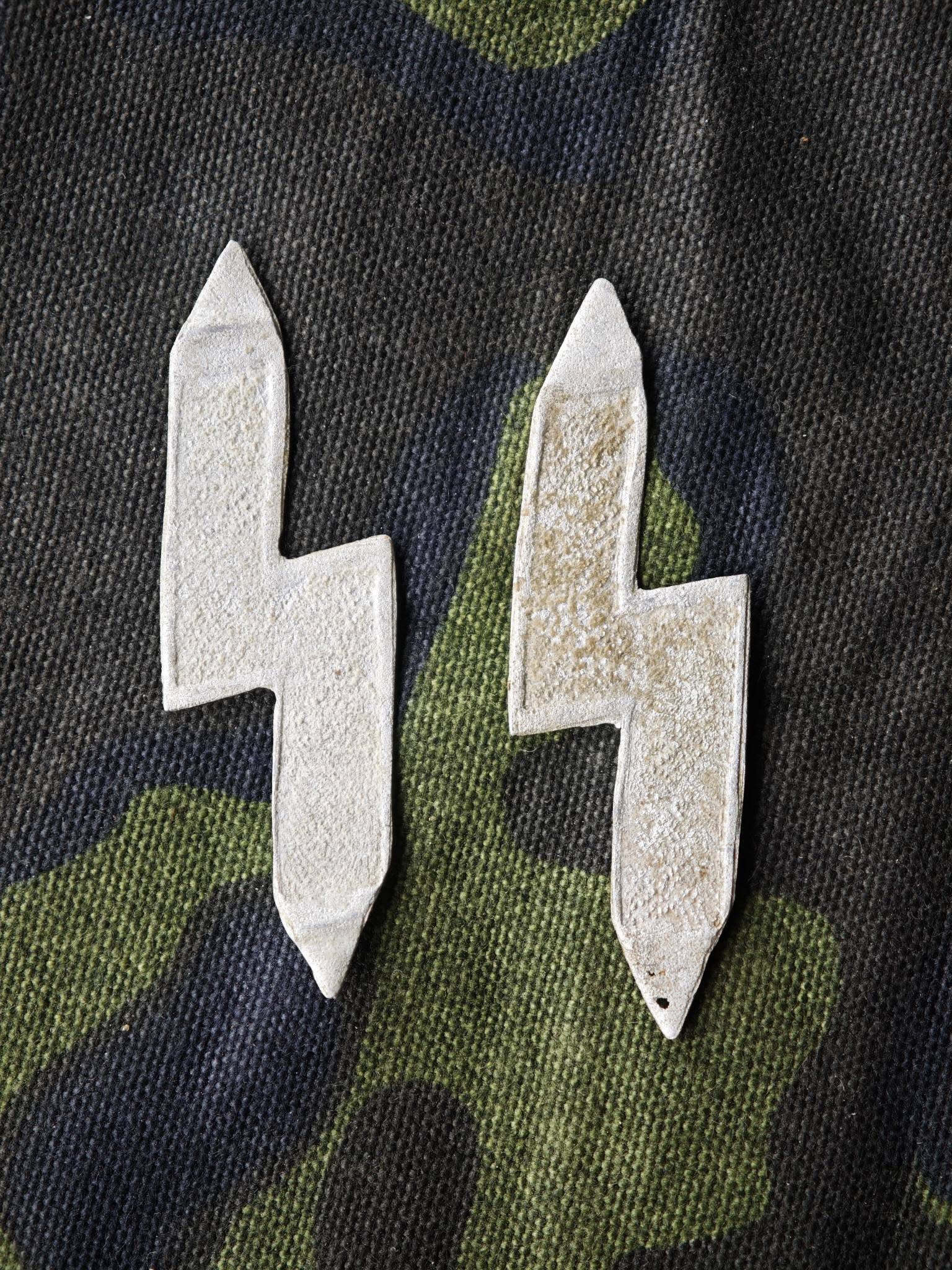 Original Latvian Legion SS Collar Runes (Pair)